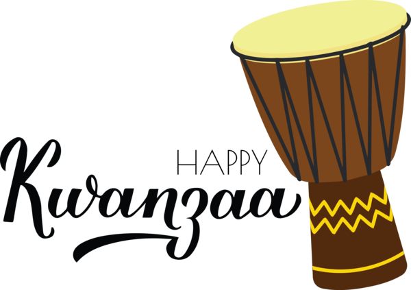 Transparent kwanzaa Djembe Tom-Tom Drum Percussion for Happy Kwanzaa for Kwanzaa