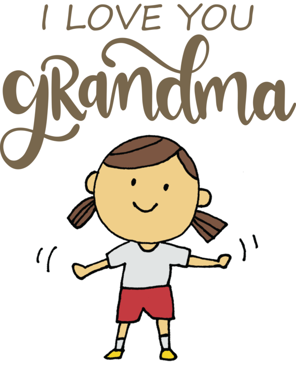 Transparent National Grandparents Day Toddler M Cartoon Logo for Grandmothers Day for National Grandparents Day