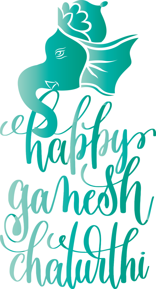Transparent Ganesh Chaturthi Logo Design Line for Happy Ganesh Chaturthi for Ganesh Chaturthi