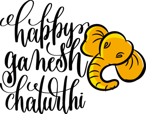 Transparent Ganesh Chaturthi Cartoon Flower Happiness for Happy Ganesh Chaturthi for Ganesh Chaturthi