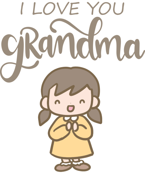 Transparent National Grandparents Day Logo Cartoon Character for Grandmothers Day for National Grandparents Day