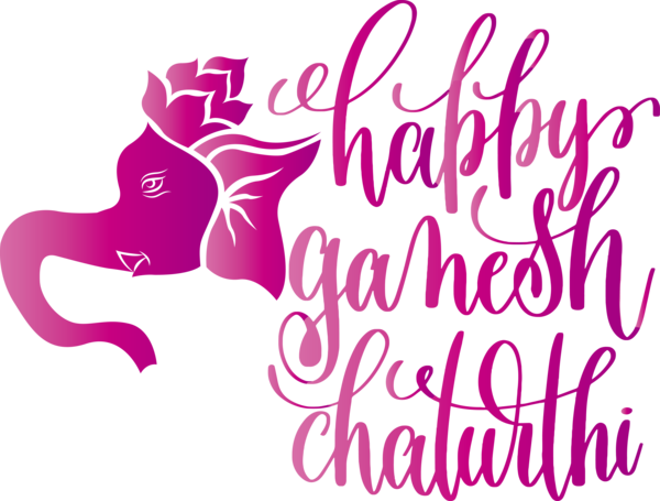Transparent Ganesh Chaturthi Logo Line Design for Happy Ganesh Chaturthi for Ganesh Chaturthi