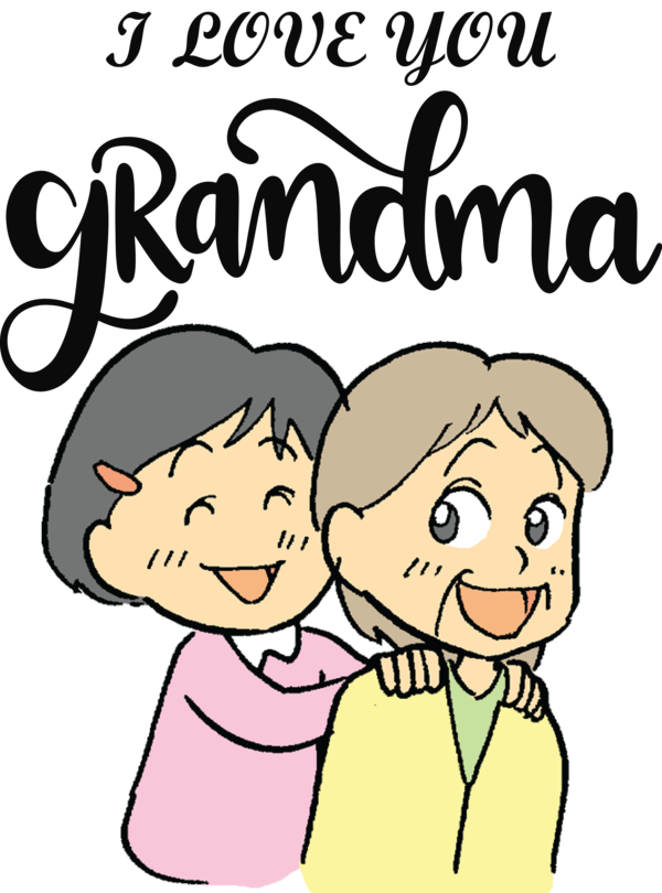 Transparent National Grandparents Day Toddler M Cartoon Forehead for Grandmothers Day for National Grandparents Day