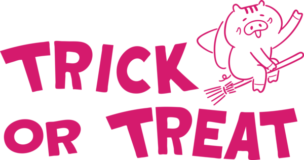 Transparent Halloween Logo Design Line for Trick Or Treat for Halloween