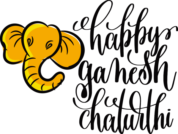 Transparent Ganesh Chaturthi Cartoon Happiness Flower for Happy Ganesh Chaturthi for Ganesh Chaturthi