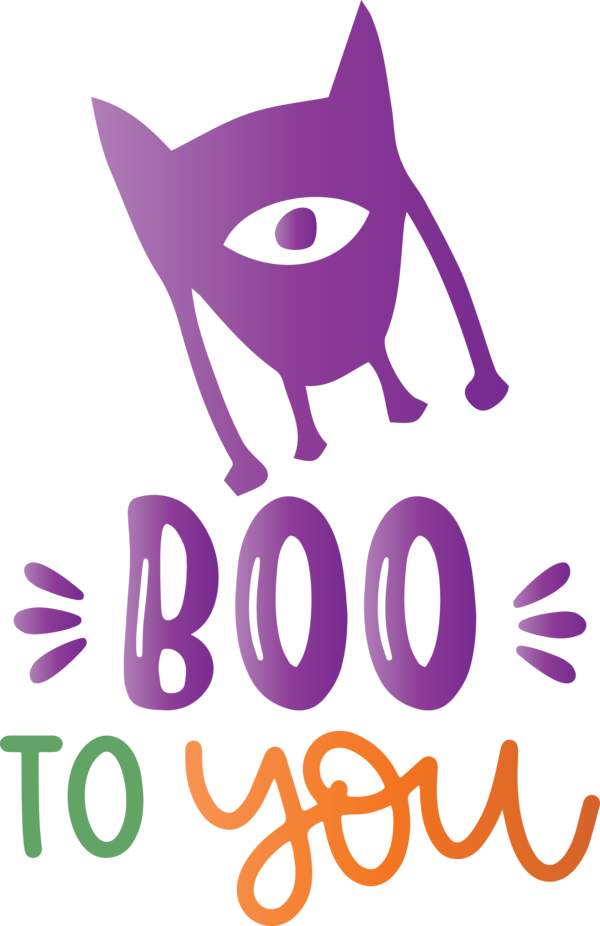 Transparent Halloween Cat Snout Logo for Halloween Boo for Halloween