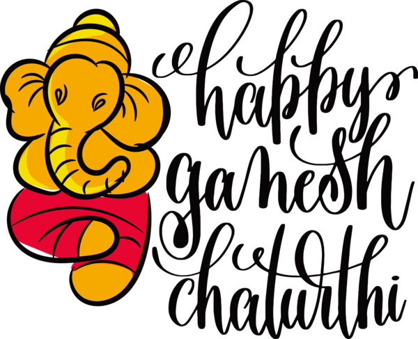 Transparent Ganesh Chaturthi Happiness Cartoon Flower for Happy Ganesh Chaturthi for Ganesh Chaturthi