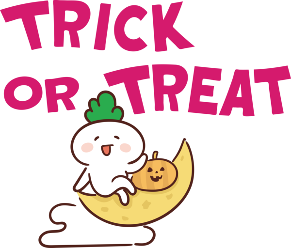 Transparent Halloween Cartoon Line Happiness for Trick Or Treat for Halloween