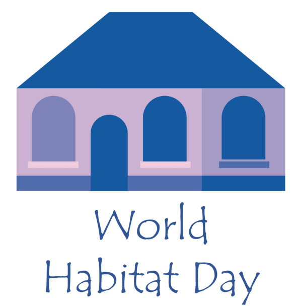 Transparent World Habitat Day Logo Organization Line for Habitat Day for World Habitat Day