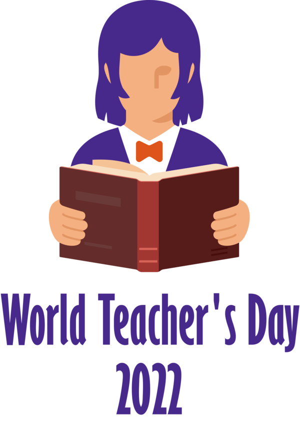 Transparent World Teacher's Day Reading Logo for Teachers' Days for World Teachers Day