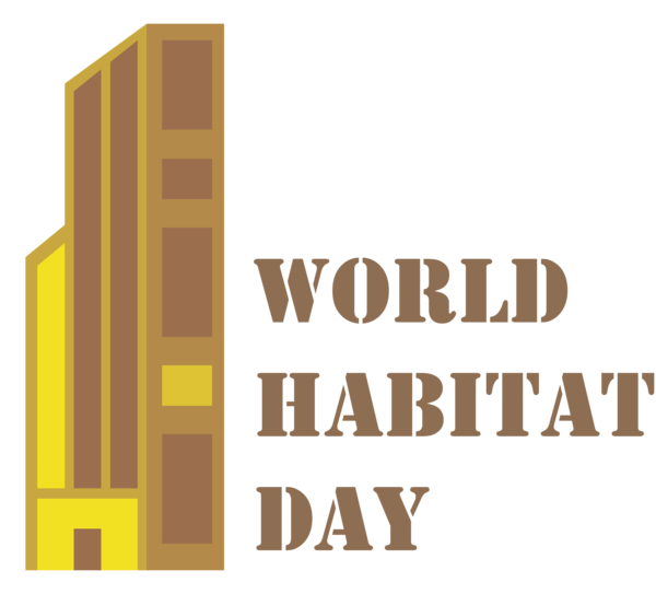 Transparent World Habitat Day Logo Font Line for Habitat Day for World Habitat Day