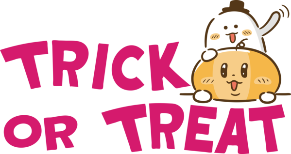 Transparent Halloween Logo Design Cartoon for Trick Or Treat for Halloween