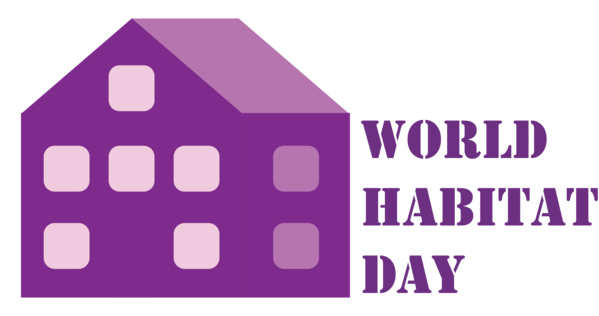 Transparent World Habitat Day Logo Design Font for Habitat Day for World Habitat Day