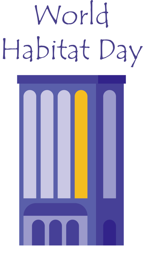 Transparent World Habitat Day Blue Logo Font for Habitat Day for World Habitat Day