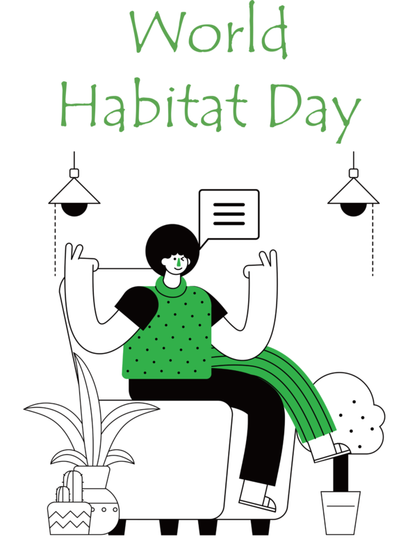 Transparent World Habitat Day Drawing Behavior Cartoon for Habitat Day for World Habitat Day