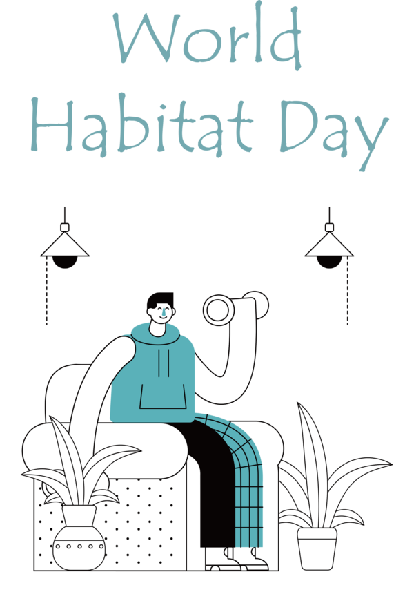 Transparent World Habitat Day Drawing Logo Cartoon for Habitat Day for World Habitat Day