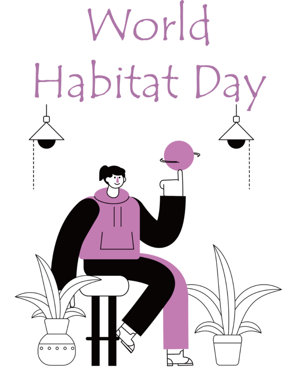 Transparent World Habitat Day Drawing Icon Cartoon for Habitat Day for World Habitat Day