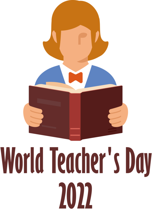 Transparent World Teacher's Day Reading Cartoon Behavior for Teachers' Days for World Teachers Day