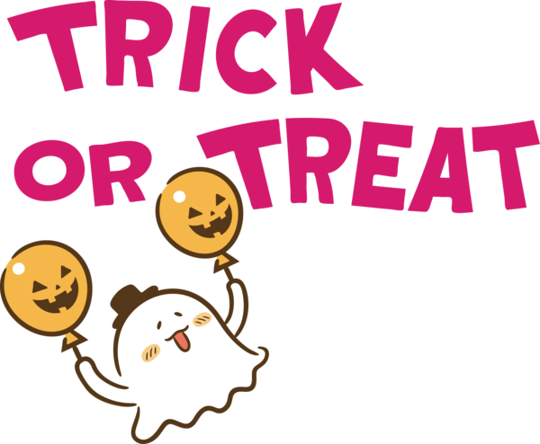 Transparent Halloween Cartoon Smiley Happiness for Trick Or Treat for Halloween