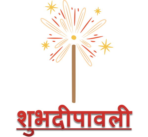 Transparent Diwali Logo Line Flower for Happy Diwali for Diwali