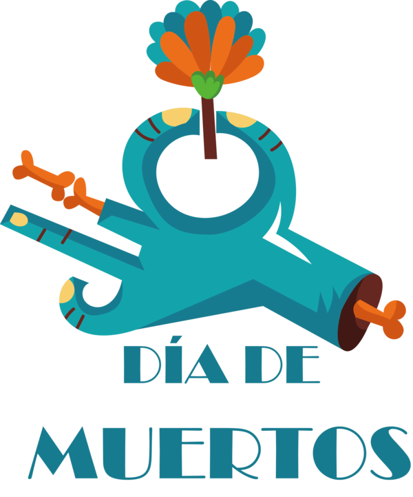 Transparent Day of the Dead Logo Line Pixel for Día de Muertos for Day Of The Dead