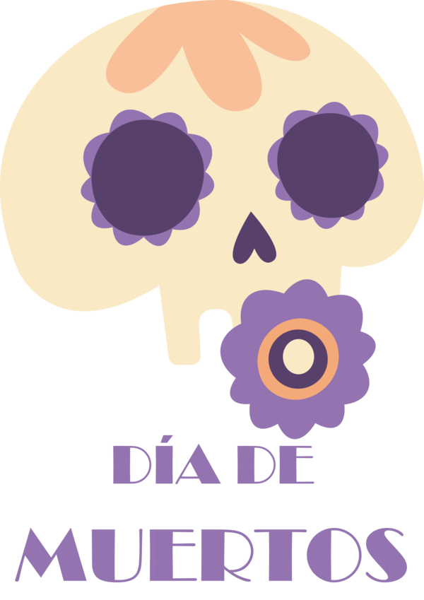 Transparent Day of the Dead Design Art Director Logo for Día de Muertos for Day Of The Dead