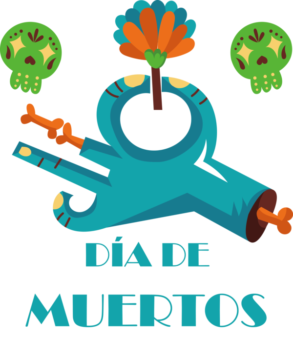 Transparent Day of the Dead Logo Line Day of the Dead for Día de Muertos for Day Of The Dead