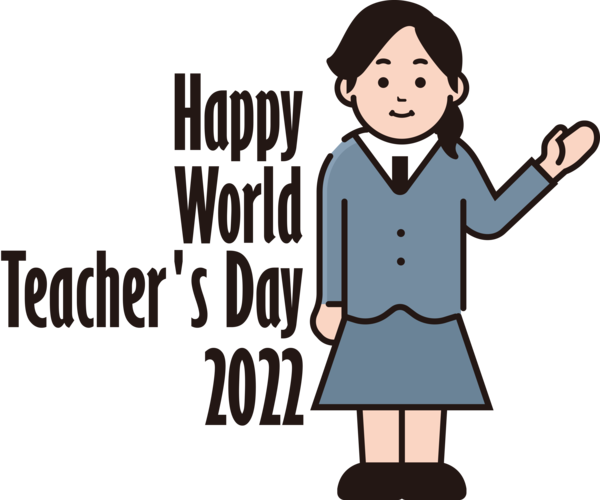Transparent World Teacher's Day Logo Cartoon Design for Teachers' Days for World Teachers Day