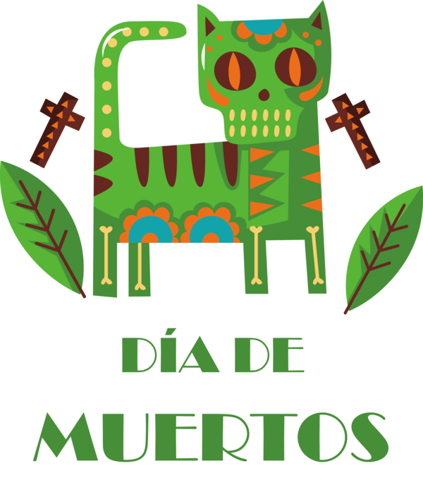 Transparent Day of the Dead Logo Stencil Drawing for Día de Muertos for Day Of The Dead