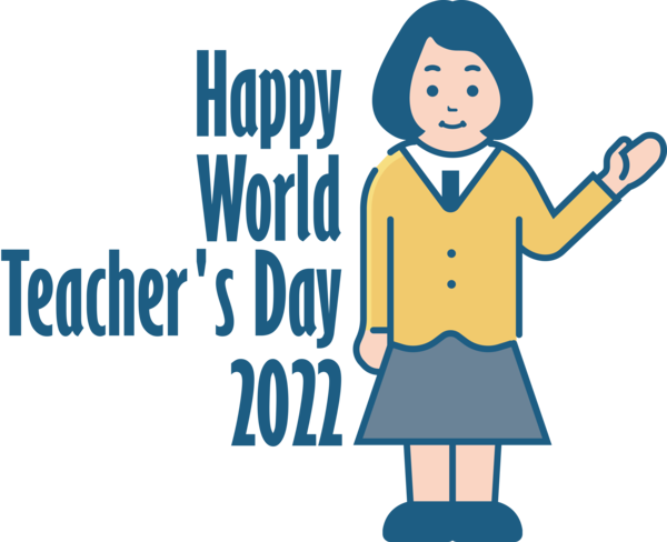 Transparent World Teacher's Day Logo Cartoon Smile for Teachers' Days for World Teachers Day