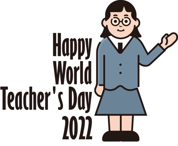Transparent World Teacher's Day Logo Cartoon Character for Teachers' Days for World Teachers Day