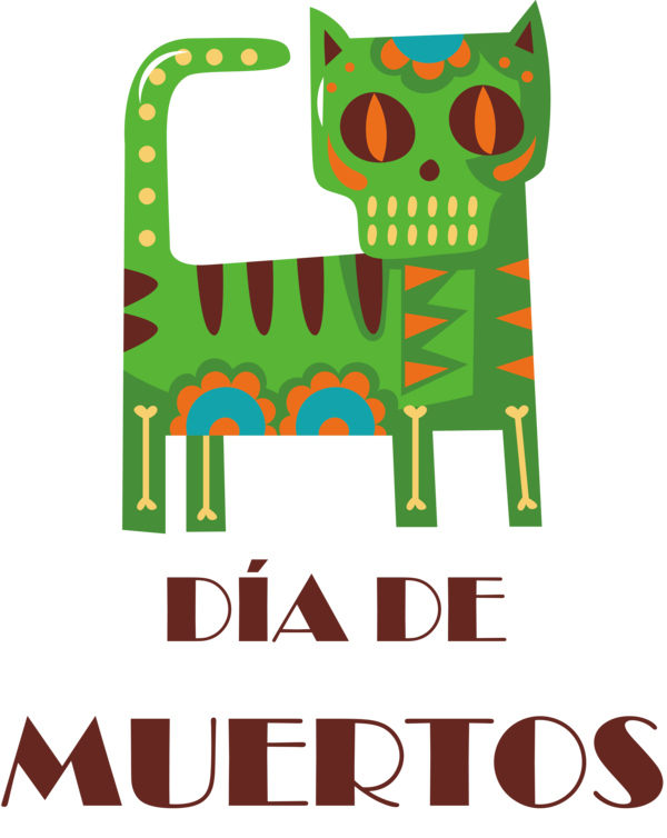 Transparent Day of the Dead Stencil Logo Drawing for Día de Muertos for Day Of The Dead