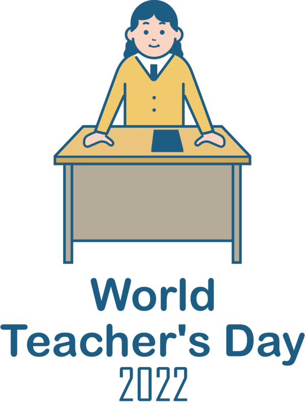 Transparent World Teacher's Day Logo Cartoon Furniture for Teachers' Days for World Teachers Day