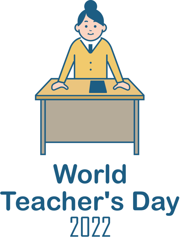 Transparent World Teacher's Day Logo Cartoon Furniture for Teachers' Days for World Teachers Day