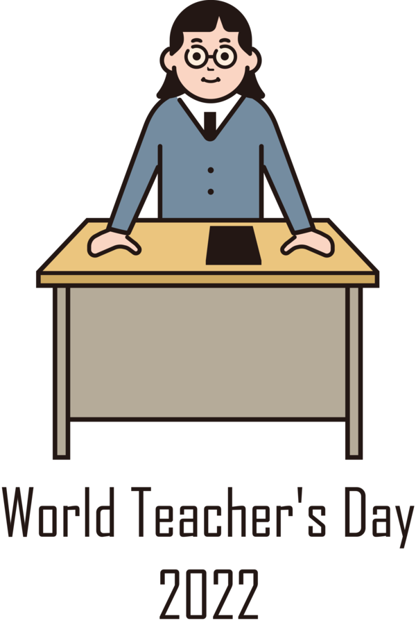 Transparent World Teacher's Day Cartoon Drawing Caricature for Teachers' Days for World Teachers Day