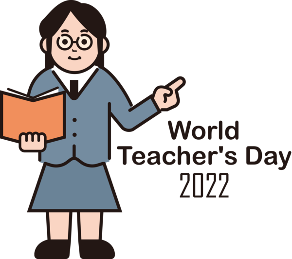 Transparent World Teacher's Day Cartoon Design Drawing for Teachers' Days for World Teachers Day
