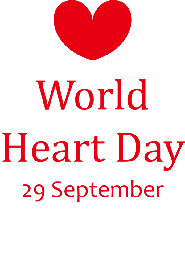 Transparent World Heart Day Logo Valentine's Day 095 N for Heart Day for World Heart Day