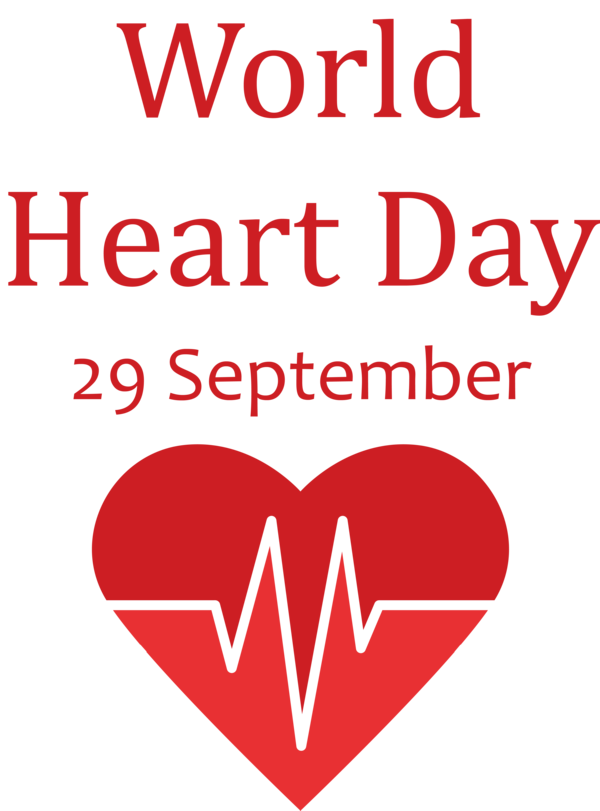 Transparent World Heart Day Valentine's Day Logo Heart for Heart Day for World Heart Day