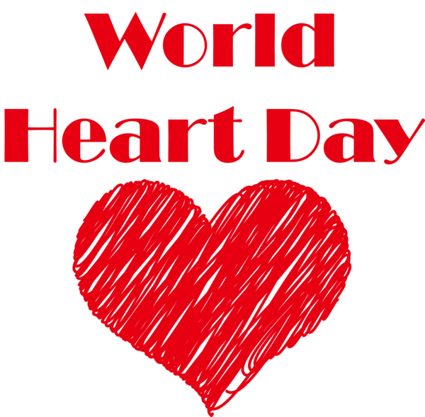Transparent World Heart Day Valentine's Day Painting Design for Heart Day for World Heart Day