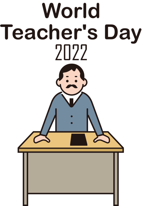 Transparent World Teacher's Day Cartoon Line Conversation for Teachers' Days for World Teachers Day