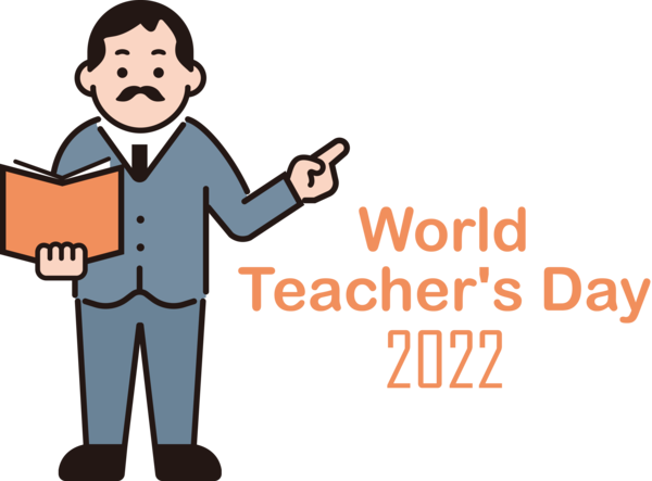 Transparent World Teacher's Day Cartoon Drawing Caricature for Teachers' Days for World Teachers Day