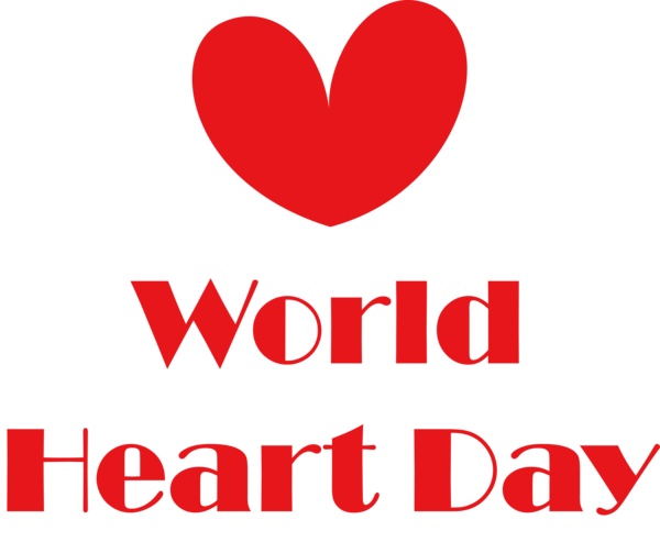 Transparent World Heart Day Logo 095 N Line for Heart Day for World Heart Day
