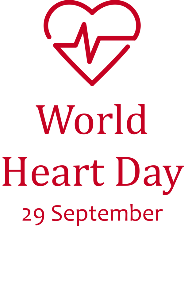 Transparent World Heart Day Logo Line 095 N for Heart Day for World Heart Day