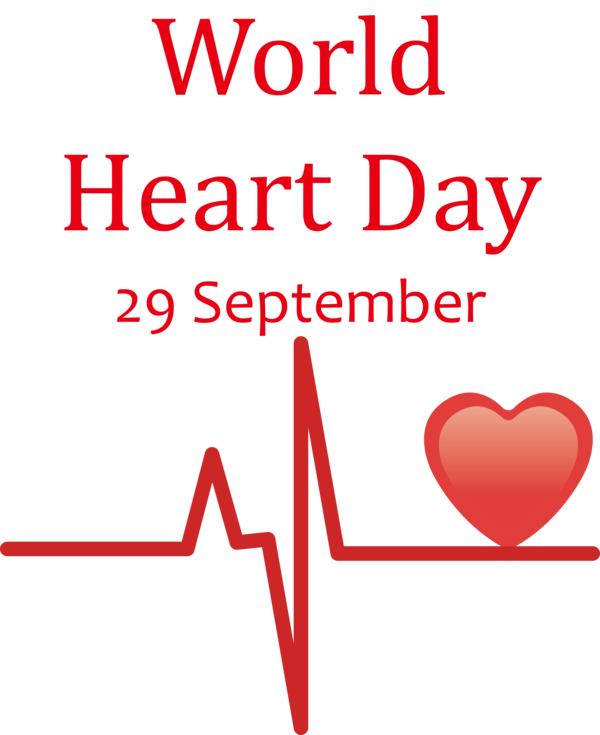 Transparent World Heart Day 095 N Line Valentine's Day for Heart Day for World Heart Day