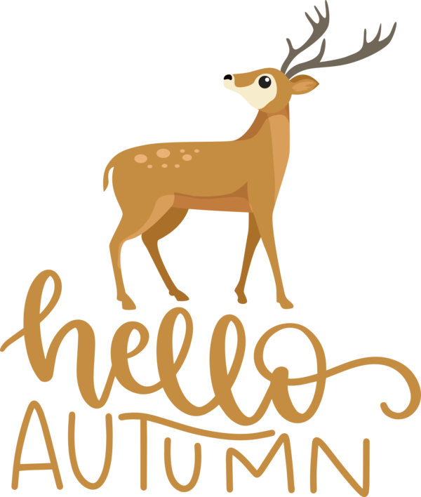 Transparent thanksgiving Reindeer Deer Antler for Hello Autumn for Thanksgiving
