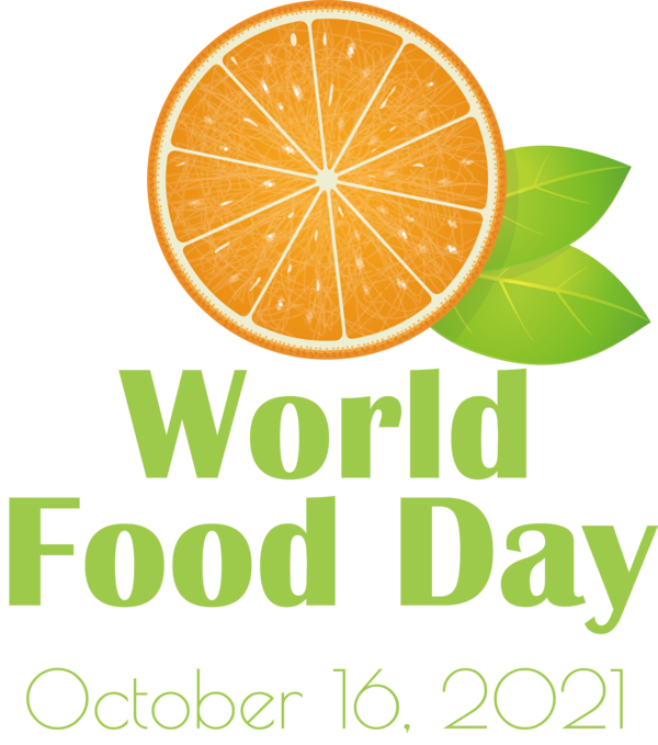 Transparent World Food Day Logo Orange Font for Food Day for World Food Day
