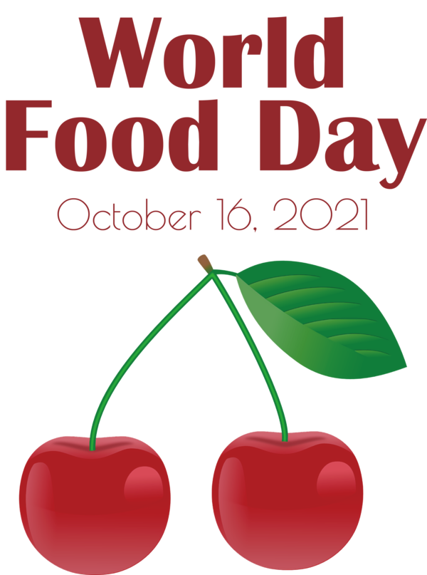 Transparent World Food Day Natural food Cherry Superfood for Food Day for World Food Day