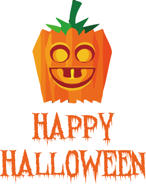 Transparent Halloween Logo Pumpkin Cartoon for Happy Halloween for Halloween