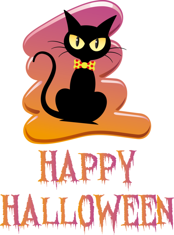 Transparent Halloween Cat Whiskers Cartoon for Happy Halloween for Halloween