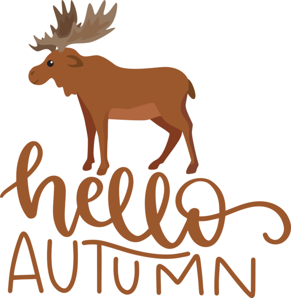 Transparent thanksgiving Reindeer Logo Antler for Hello Autumn for Thanksgiving